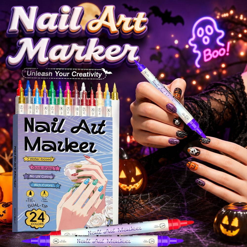 12/24 Warna Spidol Nail Art Du - Correction Pen Fine ulasan dan harga