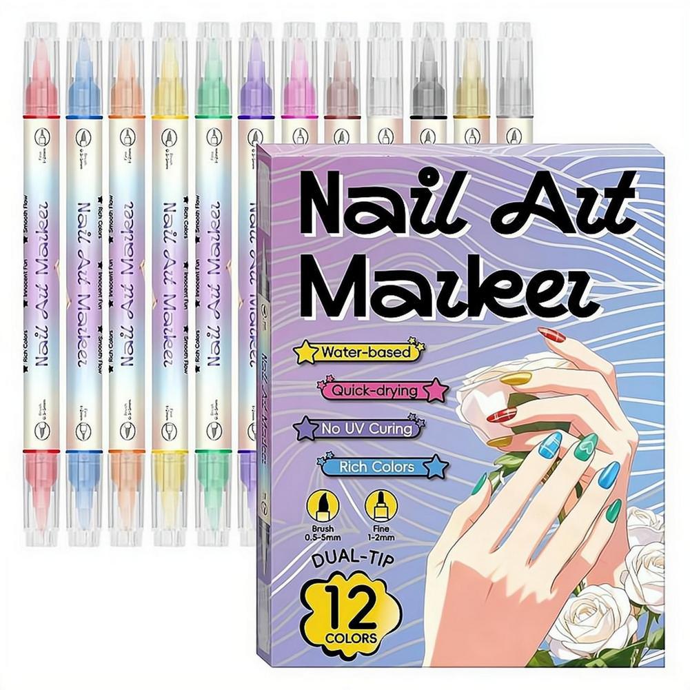 12/24 Warna Spidol Nail Art Du - Correction Pen Fine ulasan dan harga